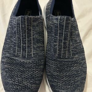Propet TravelActiv Blue Knit Slip-On Loafers - Size 9.5W